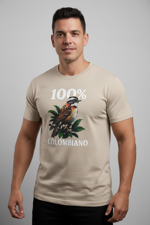 100% Colombiano - Camiseta Beige