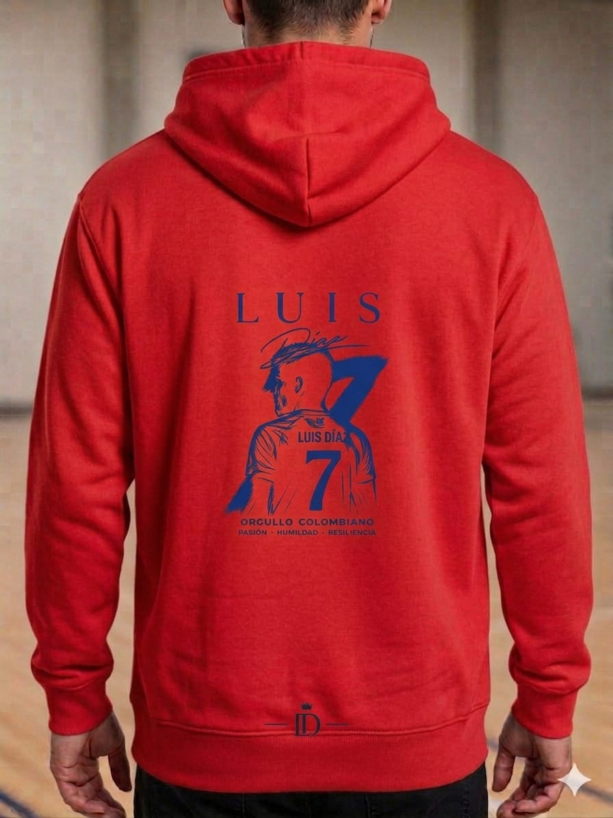 Hoodie Adulto Luis Díaz #7 – Orgullo Colombiano