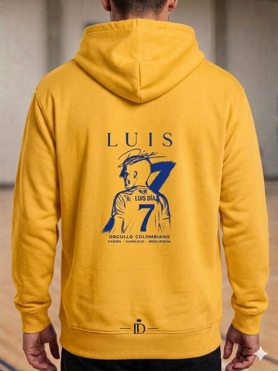 Hoodie Adulto Luis Díaz #7 – Orgullo Colombiano