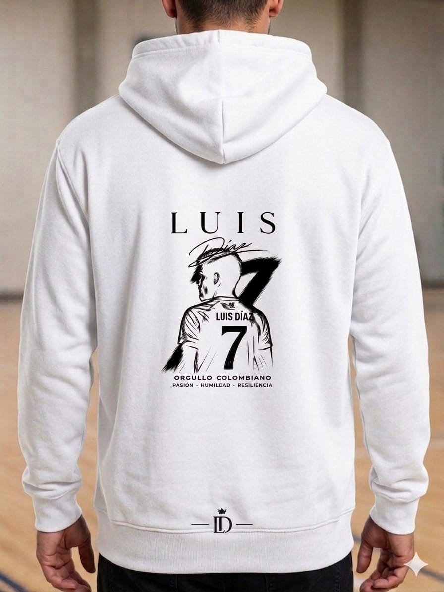 Hoodie Adulto Luis Díaz #7 – Orgullo Colombiano