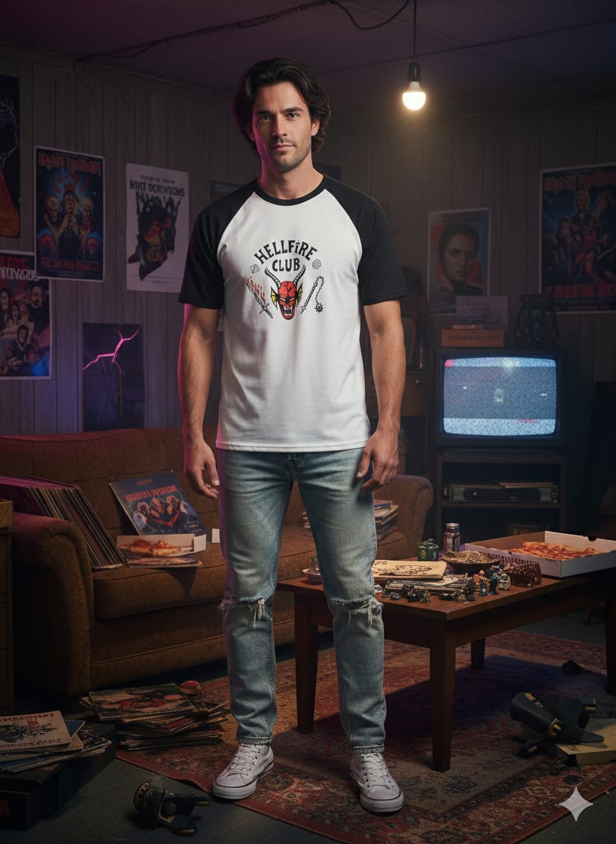 Camiseta Oversize Doble Color Hellfire Club – Dimensión Gato