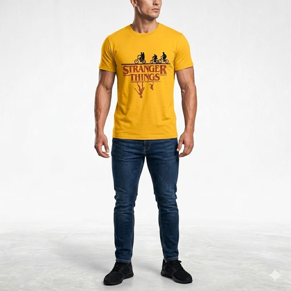 Camiseta Hombre The Upside Down – Dimensión Gato