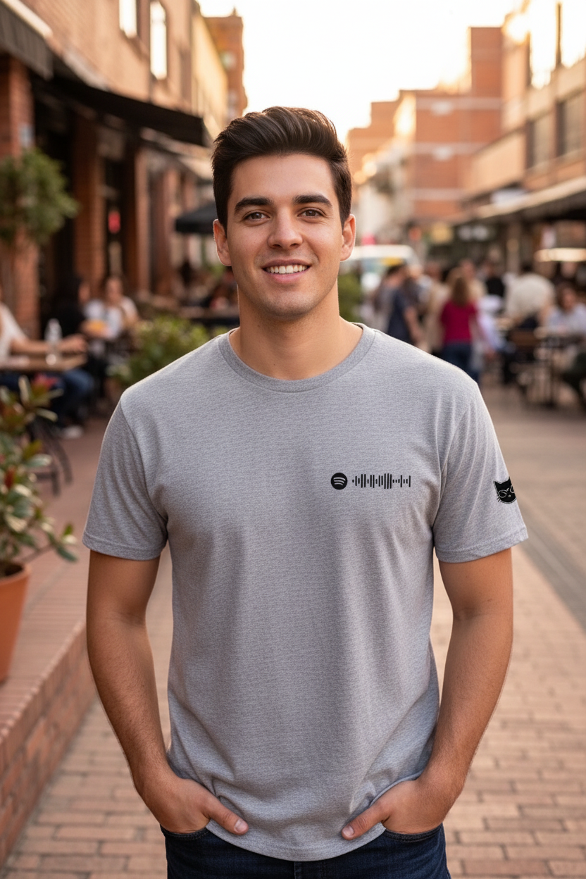 Camiseta Hombre Gris Sonora del Gato