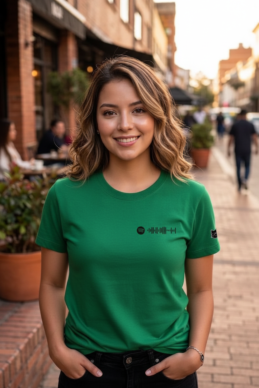 Camiseta Mujer Verde Sonora del Gato