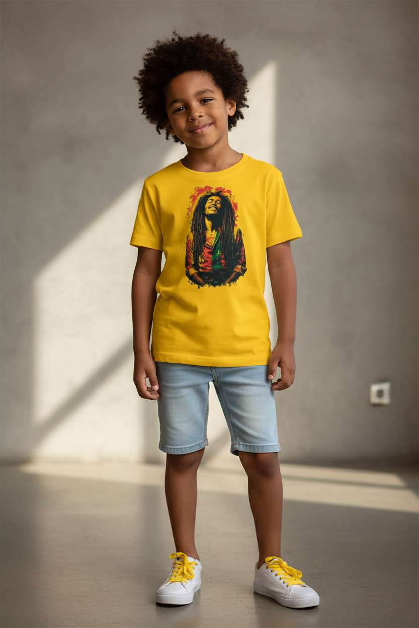 Camiseta Niños Amarilla Bob Marley