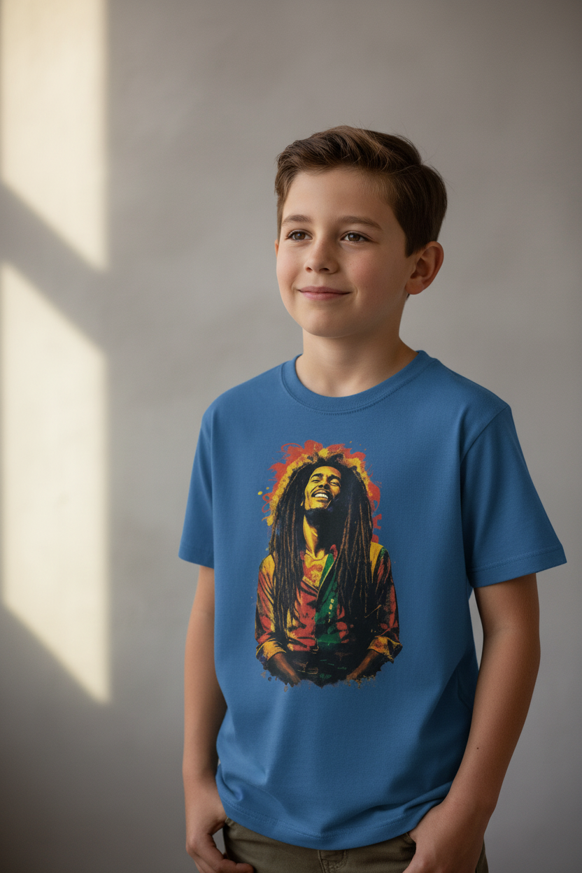 Camiseta Niños Azul Bob Marley