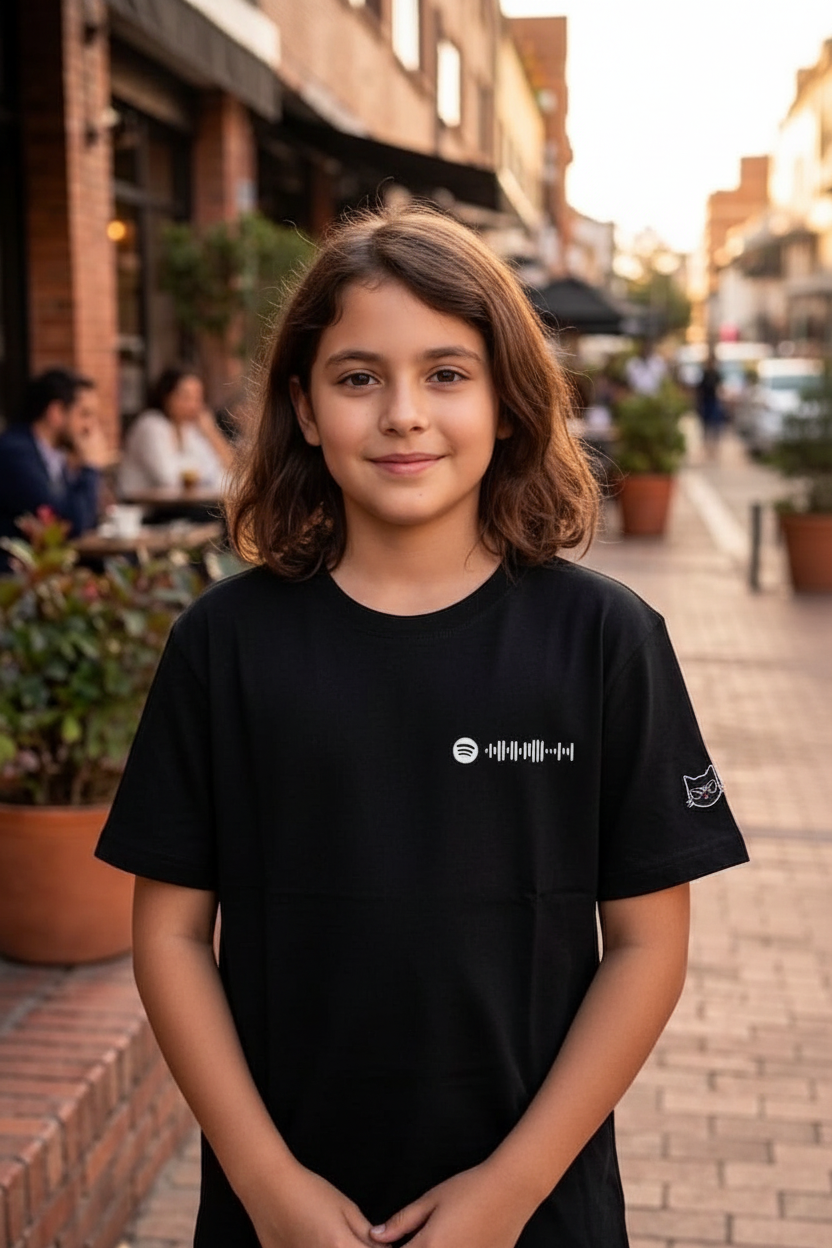Camiseta Niños Negra Sonora del Gato