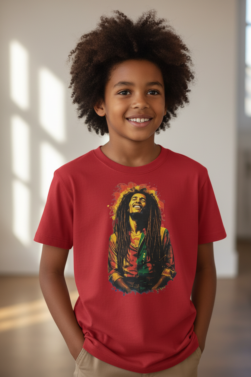 Camiseta Niños Roja Bob Marley