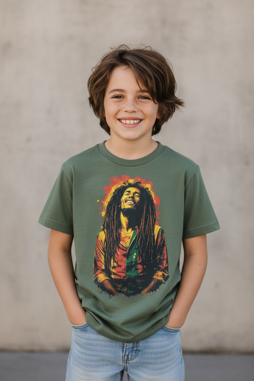 Camiseta Niños Verde Bob Marley