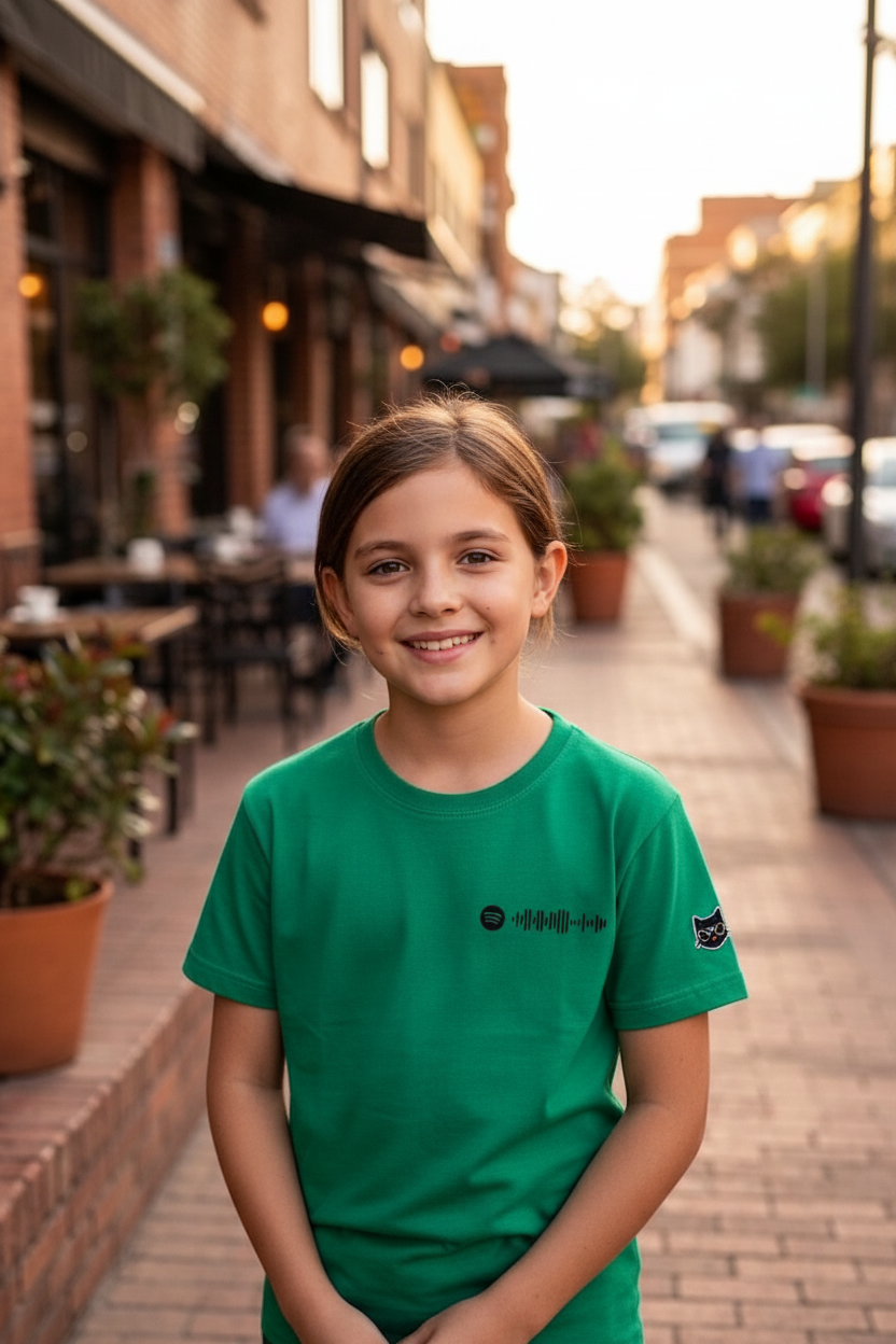 Camiseta Niños Verde Sonora del Gato