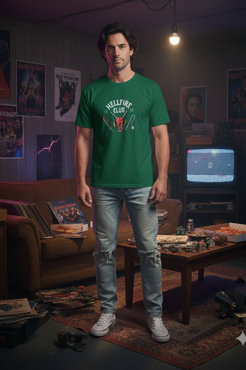 Camiseta Oversize Hellfire Club Verde Esmeralda