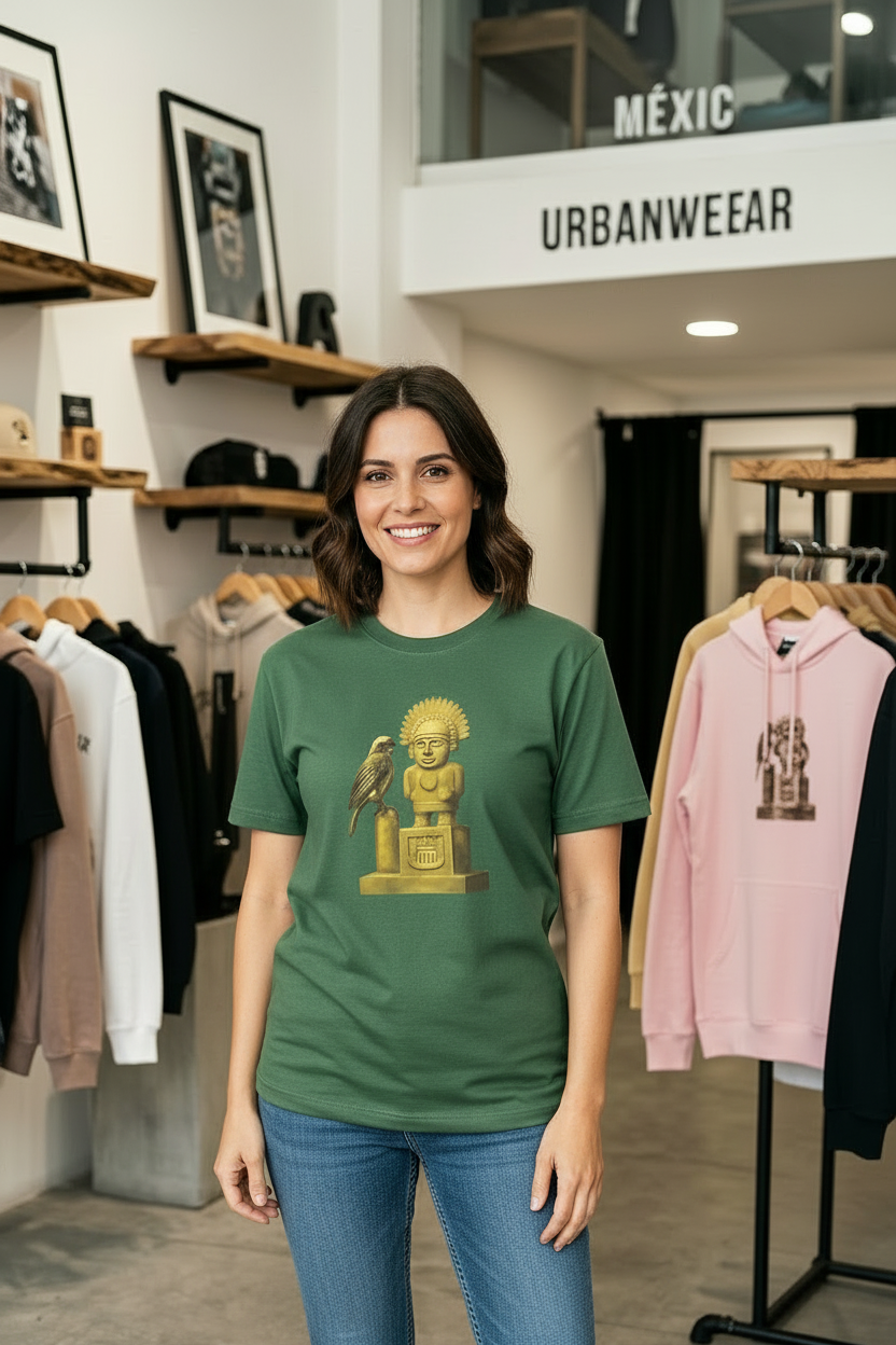 Camiseta Dama Copetón y Zipa - Verde