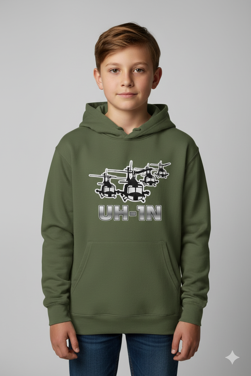 Hoodie UH-1N Niños Verde Militar