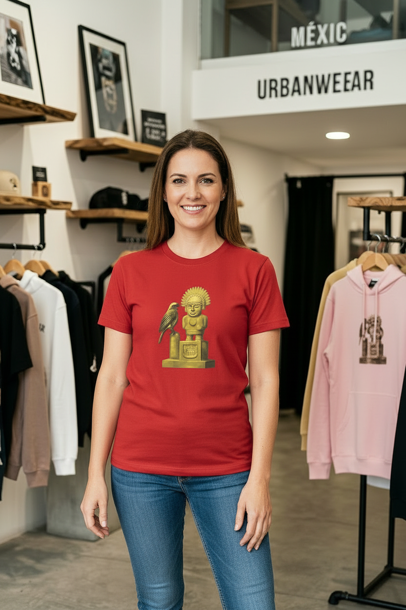 Camiseta Dama Copetón y Zipa - Roja