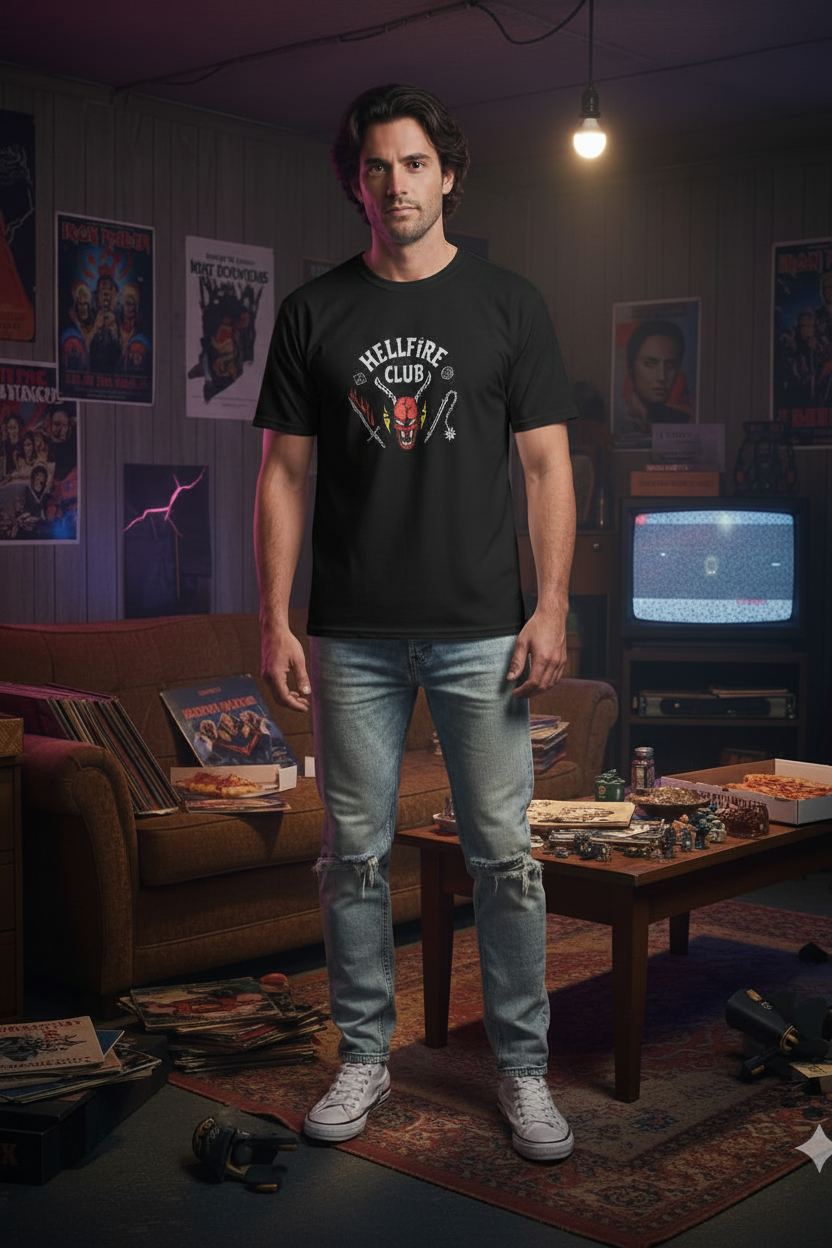 Camiseta Oversize Hellfire Club Negra