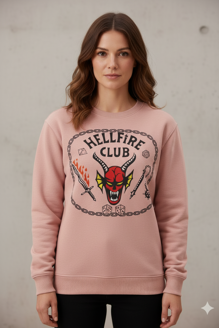 Saco Cuello Redondo Hellfire Club Oro Rosa Dama