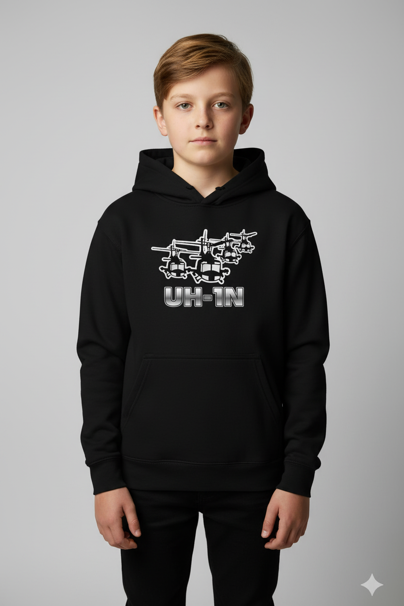 Hoodie UH-1N Niños Negro