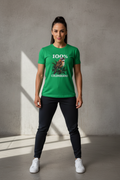 Camiseta Dama Copetón Colombiano color verde