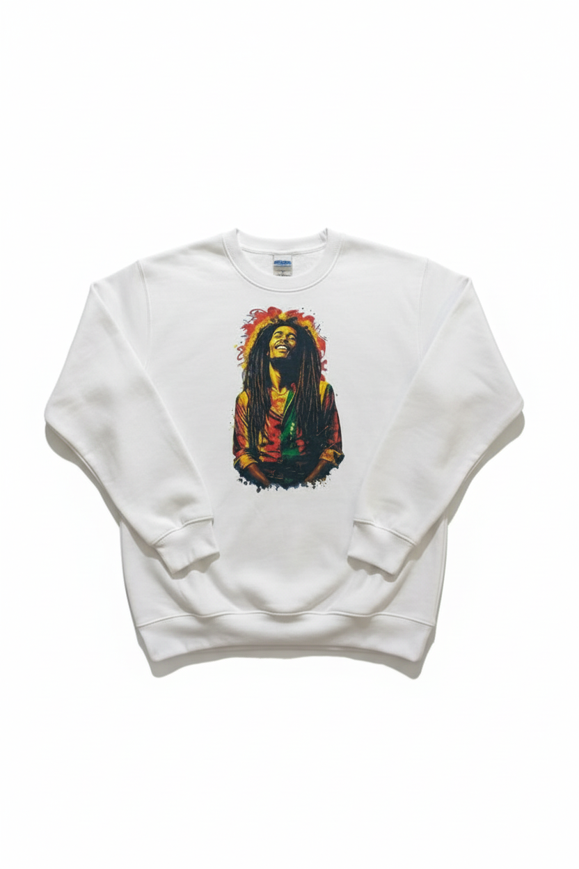 Saco Cuello Redondo Blanco Bob Marley