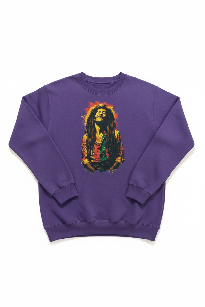Saco Cuello Redondo Morado Bob Marley